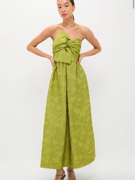 Tuckernuck Dresses & Skirts - Tuckernuck Strapless Bow-Front Midi Dress in Chartreuse